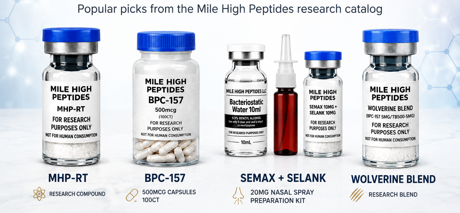 Researchers Top Picks from the Mile High Peptides LLC research catalog